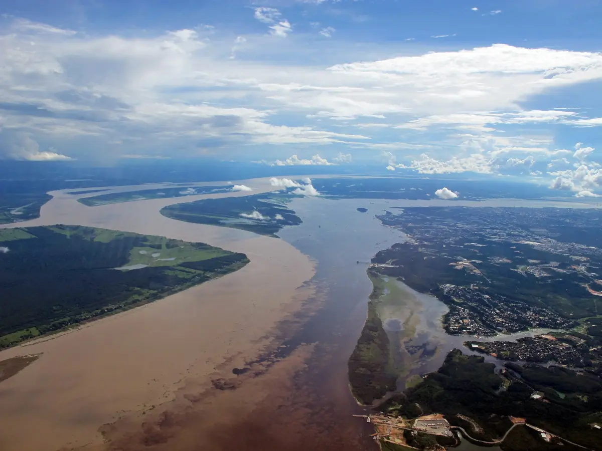 The Meeting of the Waters from the air